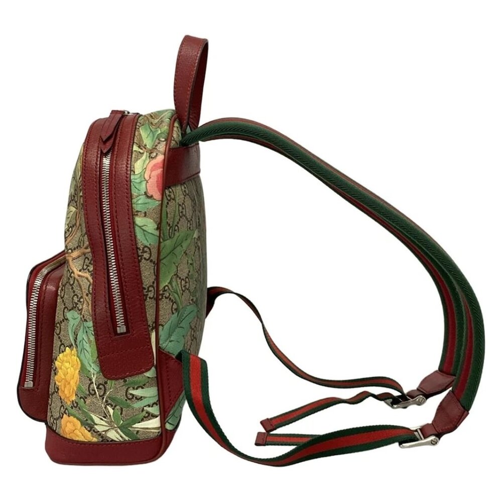 GUCCI GG Supreme Tian Small Backpack Beige Red Multi PVC Leather - 833-071825 - Picture 3 of 14